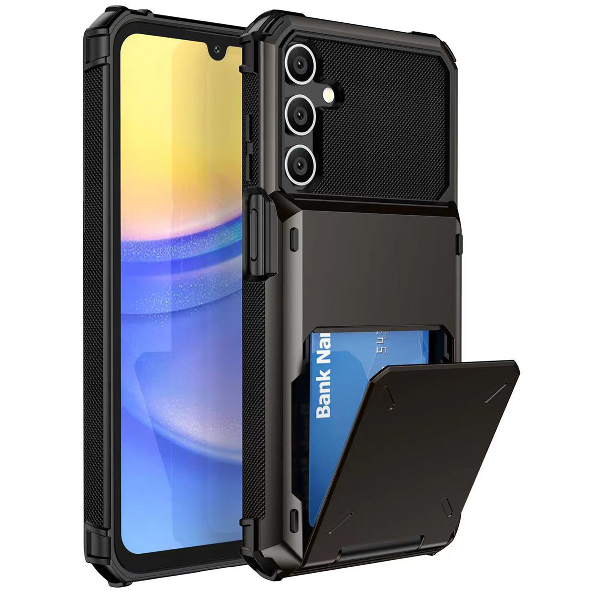 For Samsung Galaxy S23 FE Case PC+TPU Dual Layer Shockproof Cover with Card Holder For Samsung Galaxy S23 FE Case PC+TPU Dual Layer Shockproof Cover with Card Holder